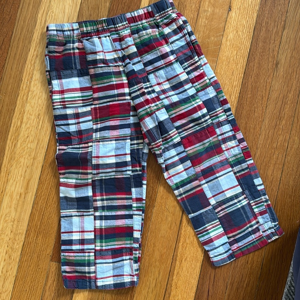 Kelly’s Kids size 3t patchwork madras pants
